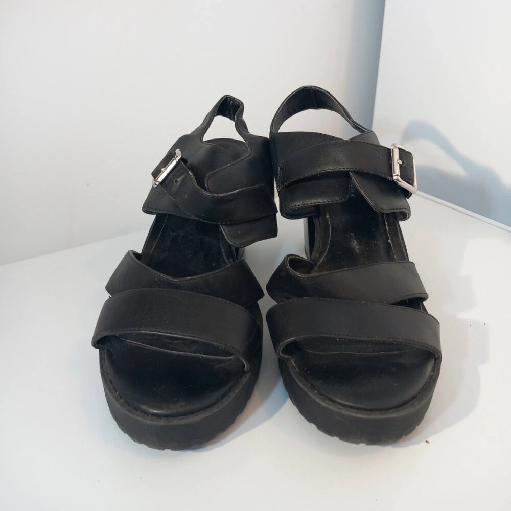 New Look Black Block Heel Sandals